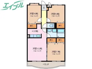 カーサ・プリメーロ【3階】の間取り