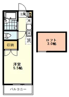 東京都国立市中1【アパート】の間取り