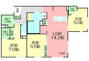 神奈川県藤沢市辻堂神台2【マンション】の間取り