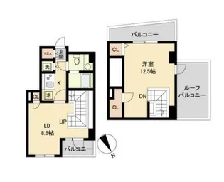 ダフィット駒込【8階】の間取り