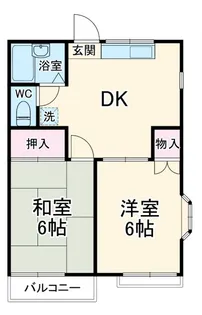 メゾンシェルブール【2階】の間取り