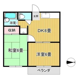 サニーハイツ【2階】の間取り
