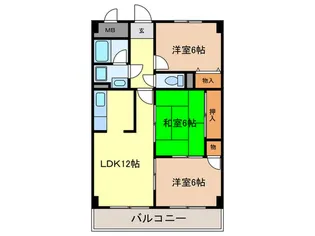 ハイツゴ-ルド【2階】の間取り