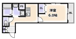みおつくし東なんば【10階】の間取り
