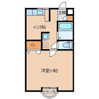 アベニューハイツ【1階】の間取り