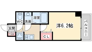 プレサンス扇町駅前【14階】の間取り