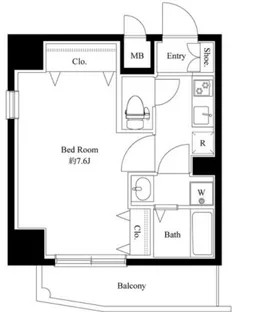 LEXE 東京 East id【7階】の間取り