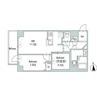 GRAN PASEO上野御徒町【6階】の間取り