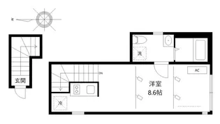 東京都目黒区平町2【アパート】の間取り