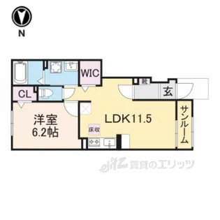 アビタシオンキャトル【1階】の間取り