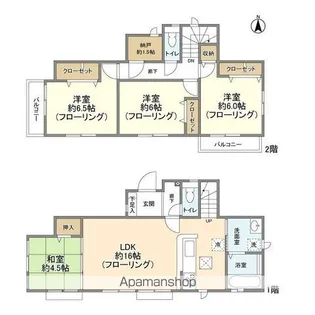 東京都府中市矢崎町2【一戸建】の間取り