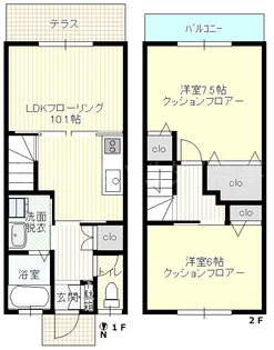 神奈川県横浜市鶴見区東寺尾中台【一戸建】の間取り