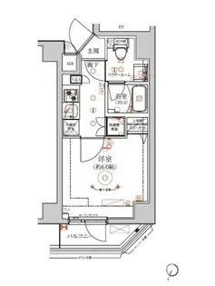 RELUXIA横濱吉野町II【5階】の間取り