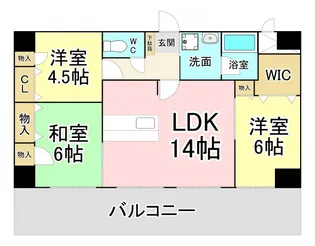 福岡県北九州市若松区東二島2【マンション】の間取り