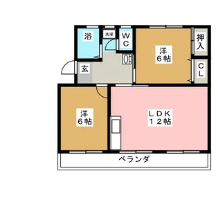 クローバーヒルマンション【4階】の間取り