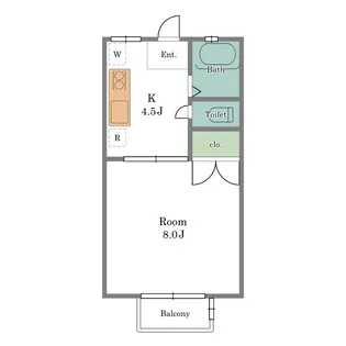 カーサブランカ【2階】の間取り