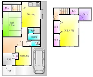 大阪府東大阪市大蓮北3【一戸建】の間取り