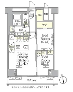 東京都新宿区東五軒町【マンション】の間取り