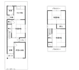 大阪府八尾市植松町1【一戸建】の間取り
