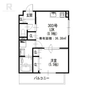 大阪府守口市下島町【アパート】の間取り