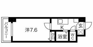 アップルガーデンコート城東【9階】の間取り