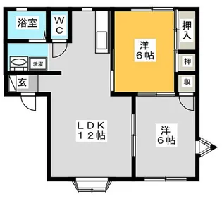 マリート百川【1階】の間取り