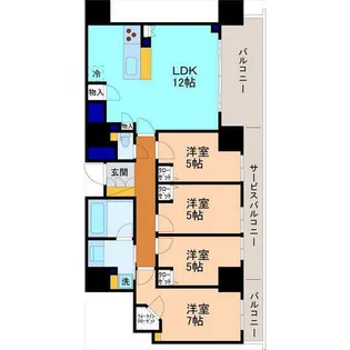 プレミスト香林坊【6階】の間取り