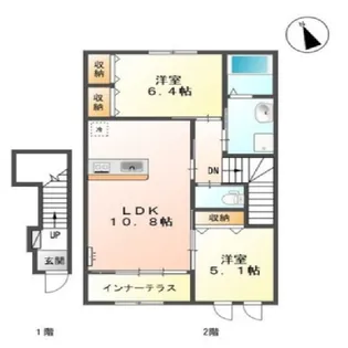 ベルクオーレ【2階】の間取り