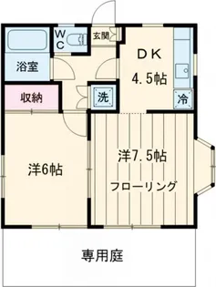 山口テラス【1階】の間取り