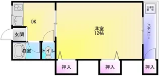 山本コーポ【3階】の間取り
