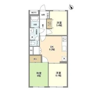 ウィステリア二子玉川【1階】の間取り