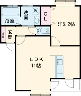 新潟県新潟市西蒲区巻甲【アパート】の間取り