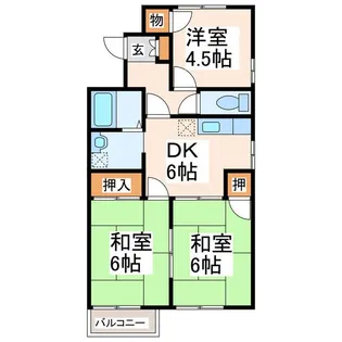 コーポエンゼルA(南区江越)【2階】の間取り