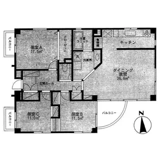 ガーデニア六本木【2階】の間取り