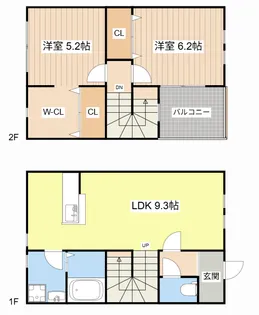 滋賀県栗東市中沢3【一戸建】の間取り