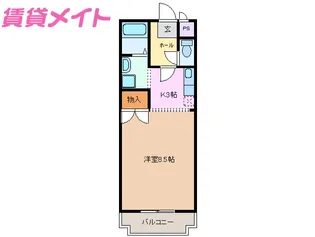 ライフピット羽津【2階】の間取り