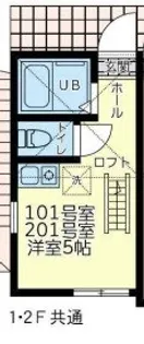 ユナイト安針・ポルトスの杜【1階】の間取り