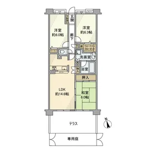 クリオ保土ヶ谷伍番館【2階】の間取り