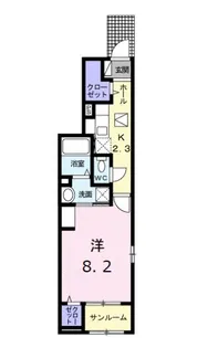 ソーレ龍田 A【1階】の間取り