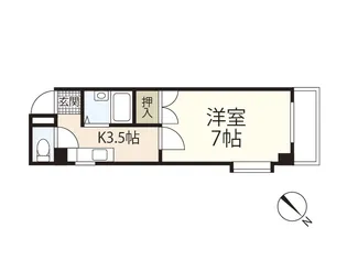 グランディール福本【2階】の間取り