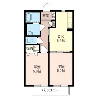 アルブル3番館【2階】の間取り