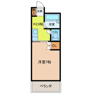 ブルージュハイムI【2階】の間取り