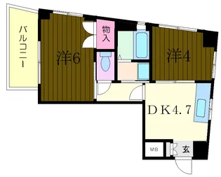 T&Sハイツ【5階】の間取り