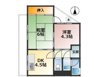 旭マンション【2階】の間取り