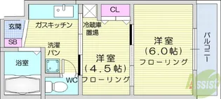 イーグルハイツ高松【2階】の間取り