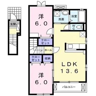 フリーデ センジュ【2階】の間取り