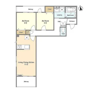 ワールドレジデンス【2階】の間取り