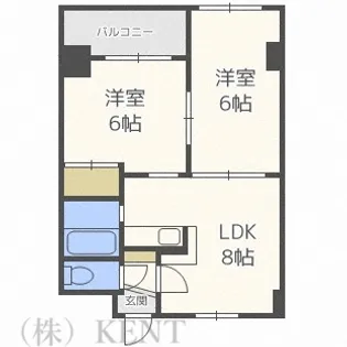 サンリバー広和【3階】の間取り