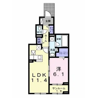 ベルウッドII【1階】の間取り