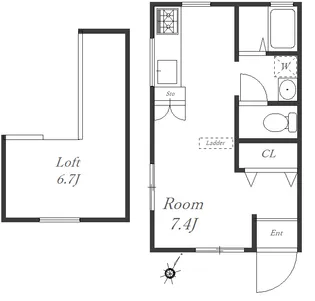 フォレストテラス【2階】の間取り